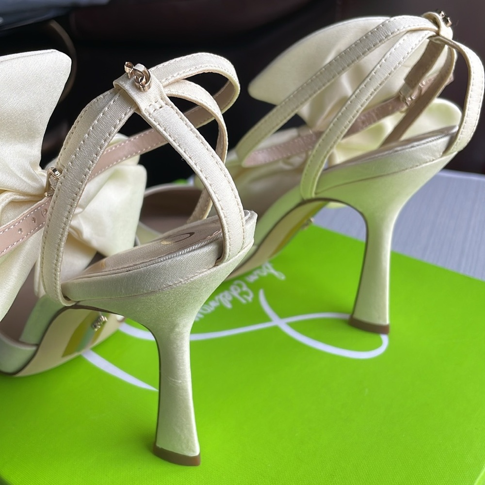 Sam Edelman Women's Halie Ankle Strap Bow High Heel Pumps - size 7.5 - Picture 12 of 16